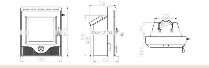 Free-standing Indoor Wood Burning Stove Fireplace for sale