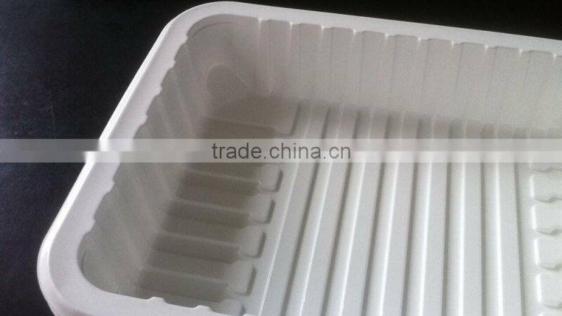 large rectangle disposable plastic meat packaging trays, trays for beef