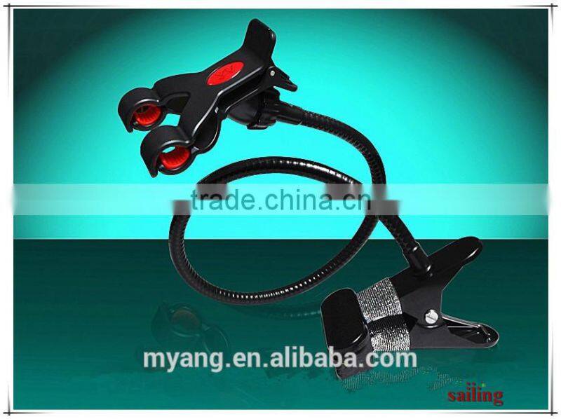 Wholesale 360 degree Retractable Metal long neck ,Hand Free lazy bed holder for ipad,Tablet holder phone clip for table