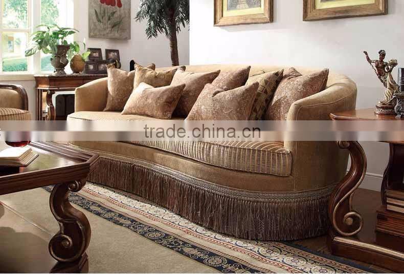 Classic American style living room fabric three seat sofa