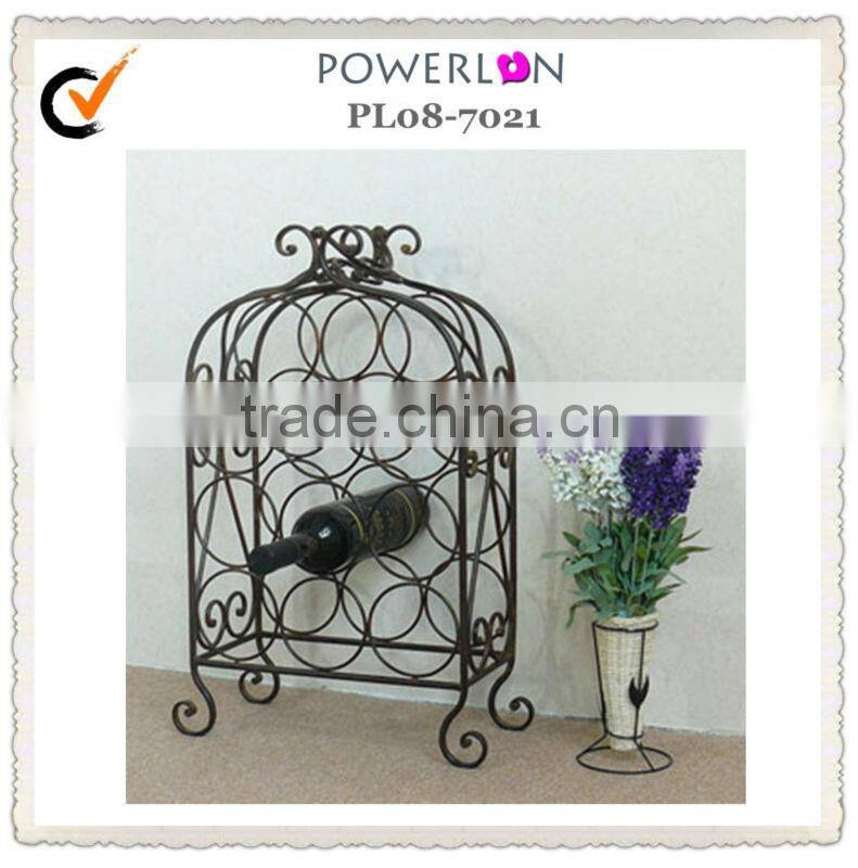 French Decorative Wall Wine Bottle Rack