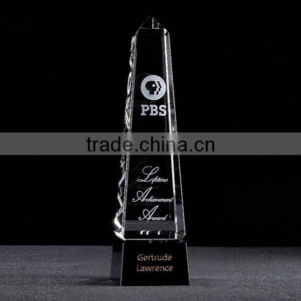 2016 wholesale top quality cystal trophy and award