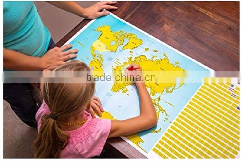 Set of World and US Travel Tracker Maps Scratch Off Places You Visit