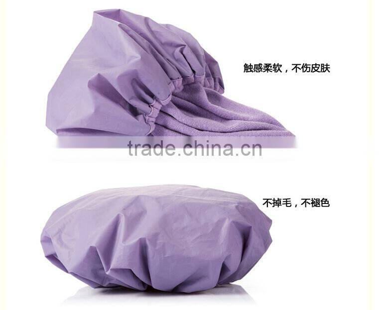 Q090 Pe+ microfiber cute Home Furnishing Waterproof Shower cap