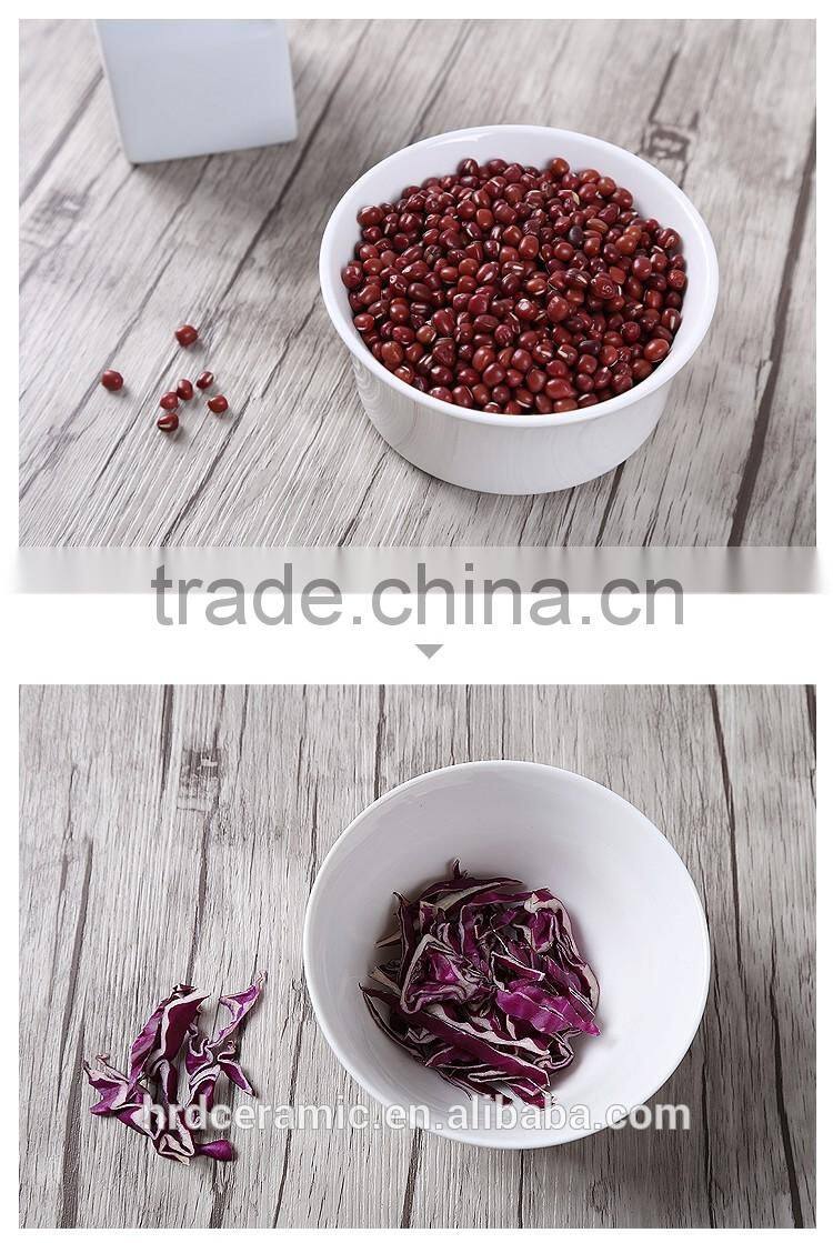 450ml cheap custom printed ceramic soup bowl , color porcelain deep round bowl