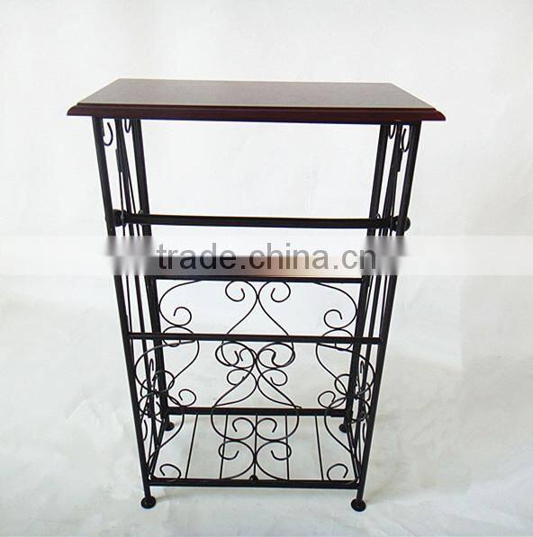 Wooden top Gramercy Scroll Design Bathroom coffee table side metal Table