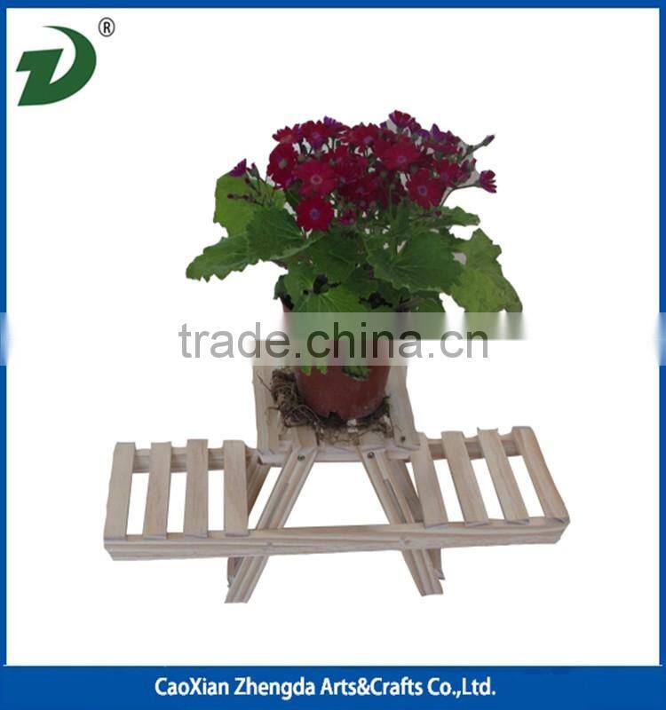 Antique garden decorative wood flower rack flower stand