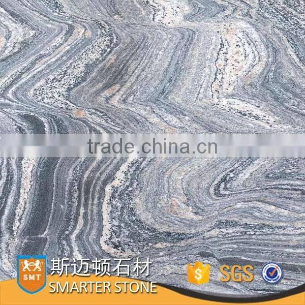 Royal blue granite polished small random slab flamed surface