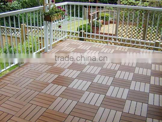 WPC DIY flooring tile slip resistance, easy to install DIY interlocking floor tiles, decking floor low price WPC tile
