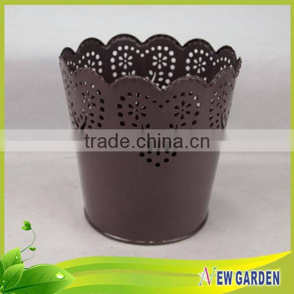 Widely application balcony beautiful metal led light flower pot
