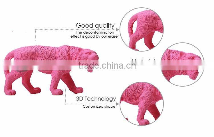 Kid Funny Animal Shape Novelty 3D Tiger Shaped Best Eraser