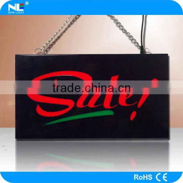 Semi-outdoor color changing LED resin sign Environmental-friendly LED open sign Acrylic panel LED display sign