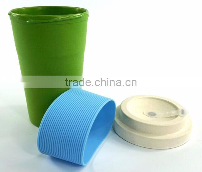 Bamboo Fiber Coffee mug with silicone band