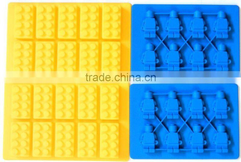 Silicone Lego molds for making candles, candy, soaps and ice cubes