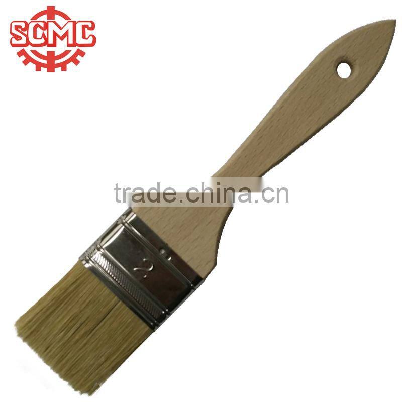 wooden handle tin plated mixed bristle paint brush