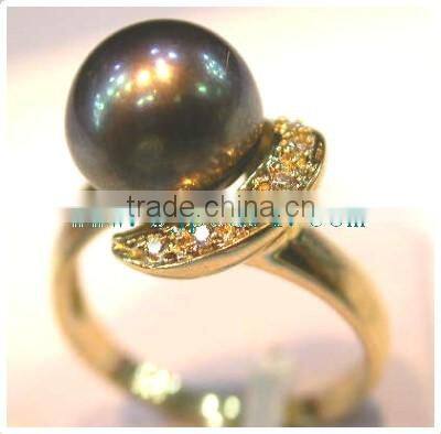 Purple pearl ring tahitian ring