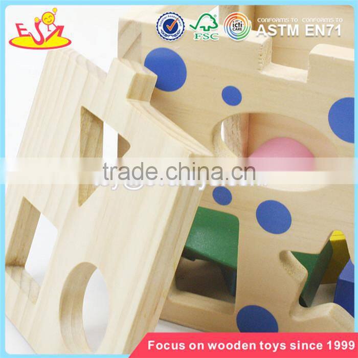 wholesale children coordinating eye and hand wooden educational toys funny shape blocks kids wooden educational toys W12D067