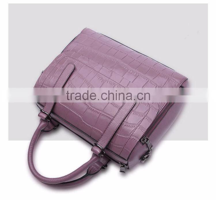 2016 ladies fashion handbag crocodile tote bag pu leather bags