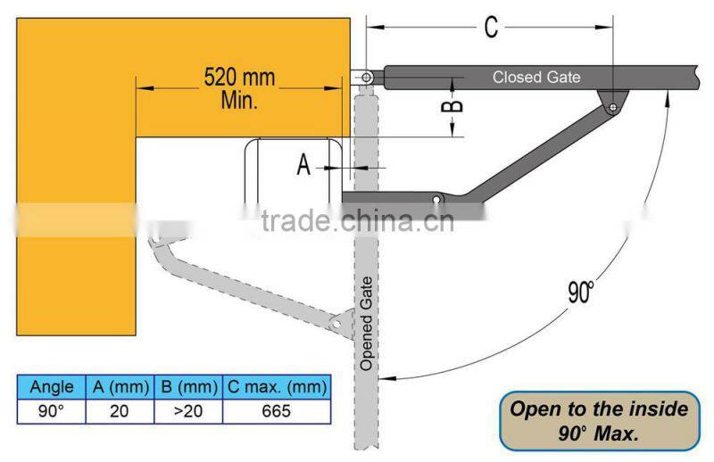 Automatic Swing Gate Door Opener with Articulated Arm