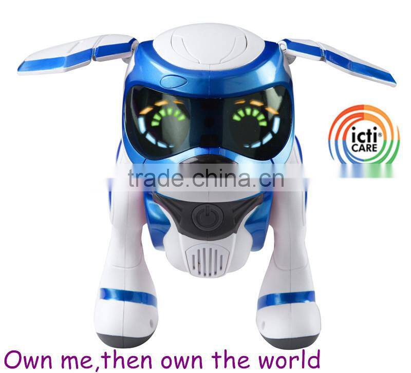 2015 ICTI factory dog toy,Hot sale remote control electric walking robot dog toys for sale,robotic dog toy from OEM manufacture