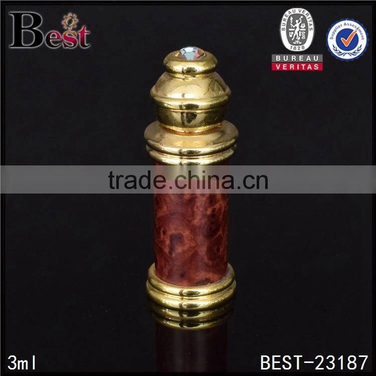 3ml glass bottle for souvenir special design luxury glass bottle for souvenir with metal shell