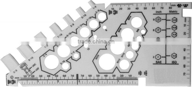 Nut and Bolt Gauge with Patent for Measuring Tool