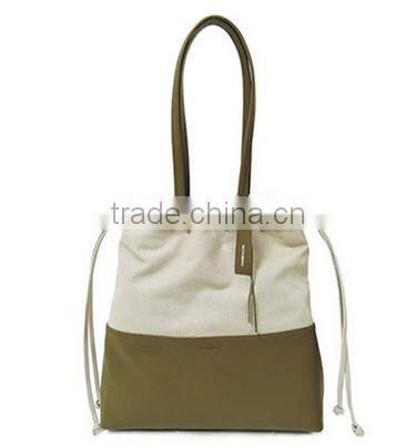 New Design Canvas Drawstring Handbag for Lady