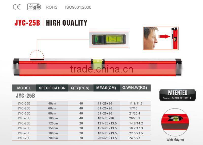 high accuracy adjustable aluminium spirit level