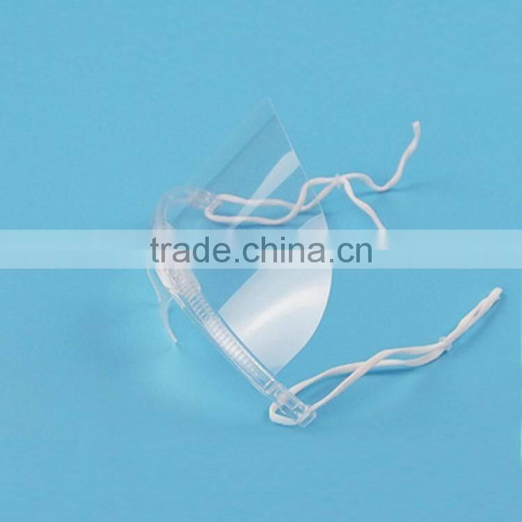Factory newest plain clear reusable plastic free samples available transparent sanitary face mask for food service