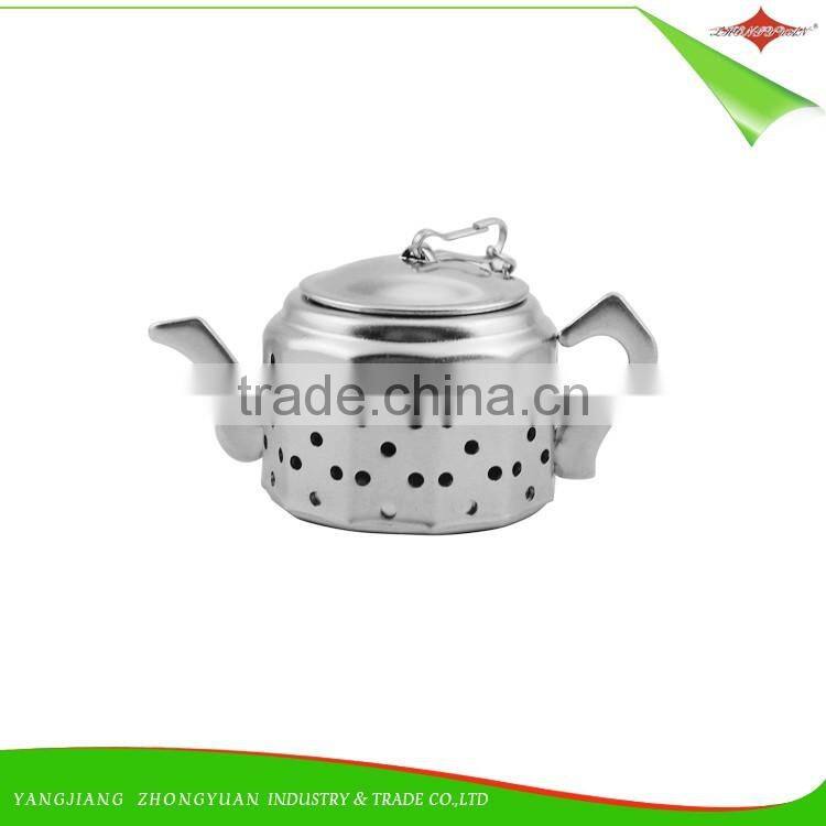 ZY-S3018 Novelty teapot shaped stainless steel tea infuser