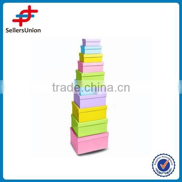 10 pcs paper gift box set, colorful gift box