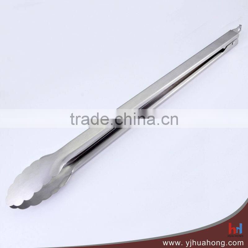 16" High quality locking stainless steel cooking tongs,serving tongs,food tongs