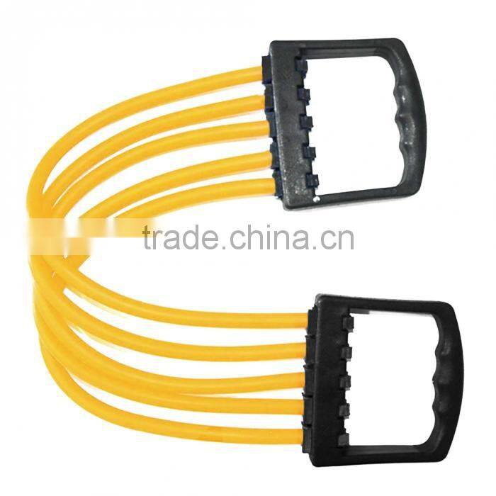 Portable Indoor sports Supply Chest Expander Puller Exercise Fitness Resistance Cable Band Tube Yoga 5 Latex Resistance Bands