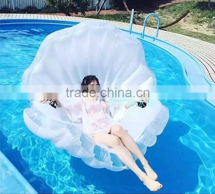 Customized Photography props mermaid SEA SHELL SOFA Inflatable Floating Lounge Chair shell scallops row of floating chairs
