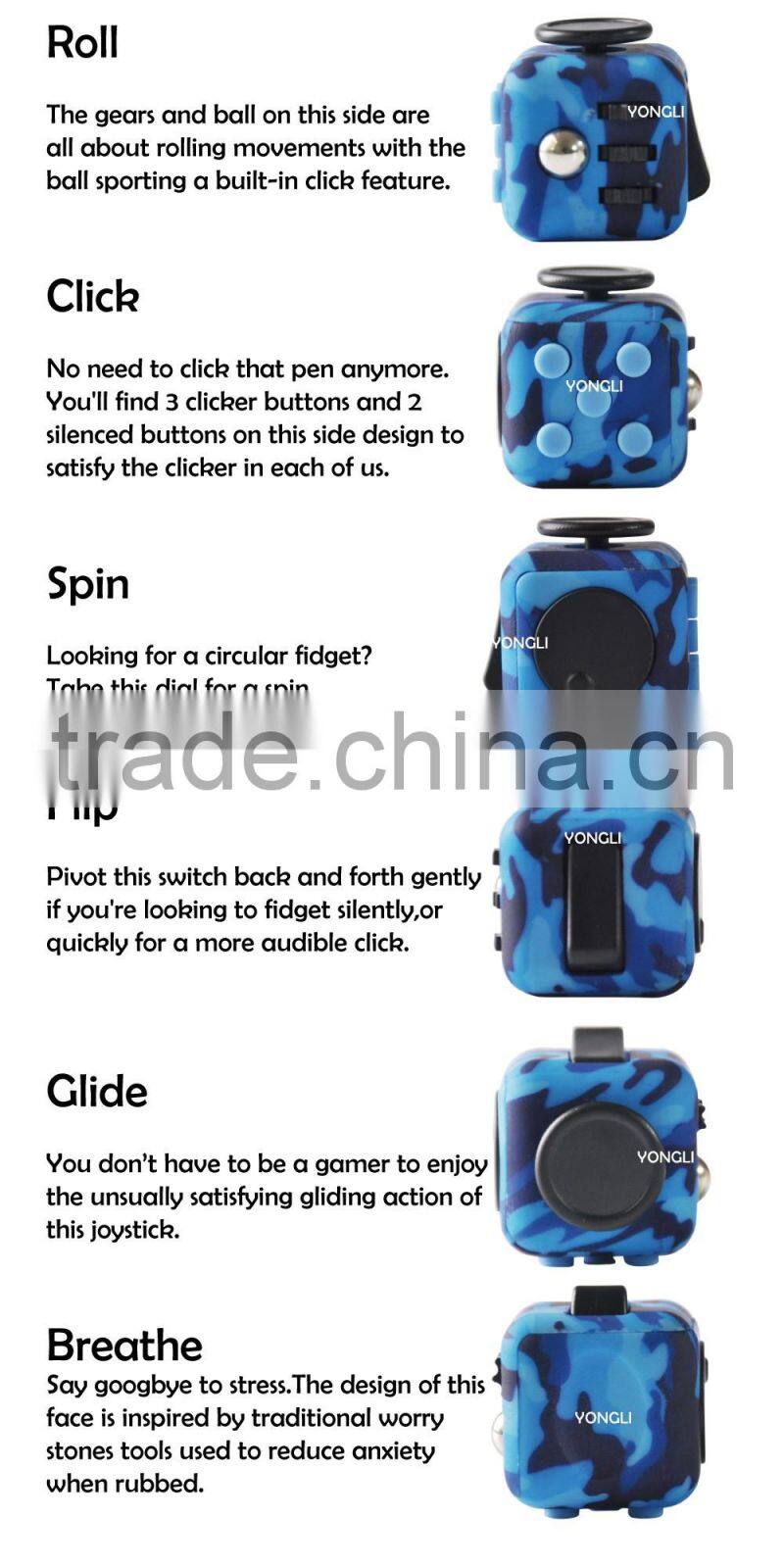 Relieve Stress, Anxiety, and Boredom all at your finger tips Stress Relief Cube