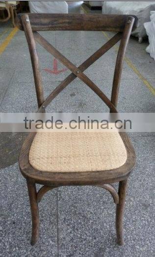Antique Wood Cross Chair for Restaurant Furniture