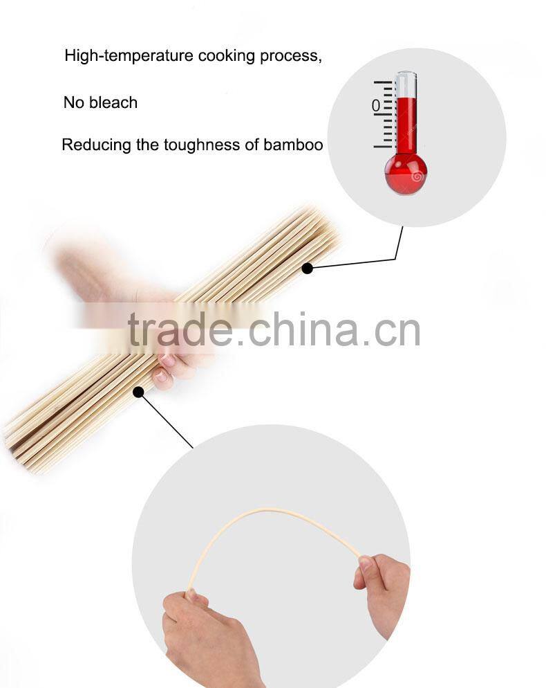 Eco-friendly rotating 5mm bamboo sticks skewers