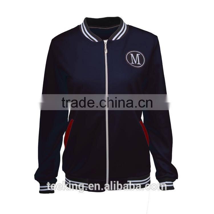 Ladies College Jacket Ladies Embroidery Baseball Jacket