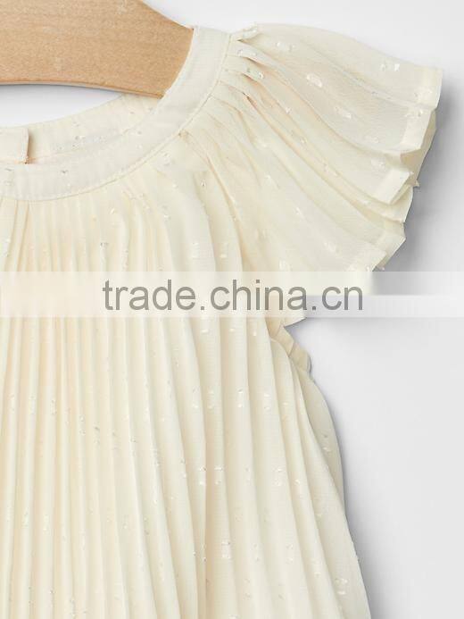 Fancy One Year Old Baby Party Eyelet Flutter Dresses For Baby Girl HSD5050