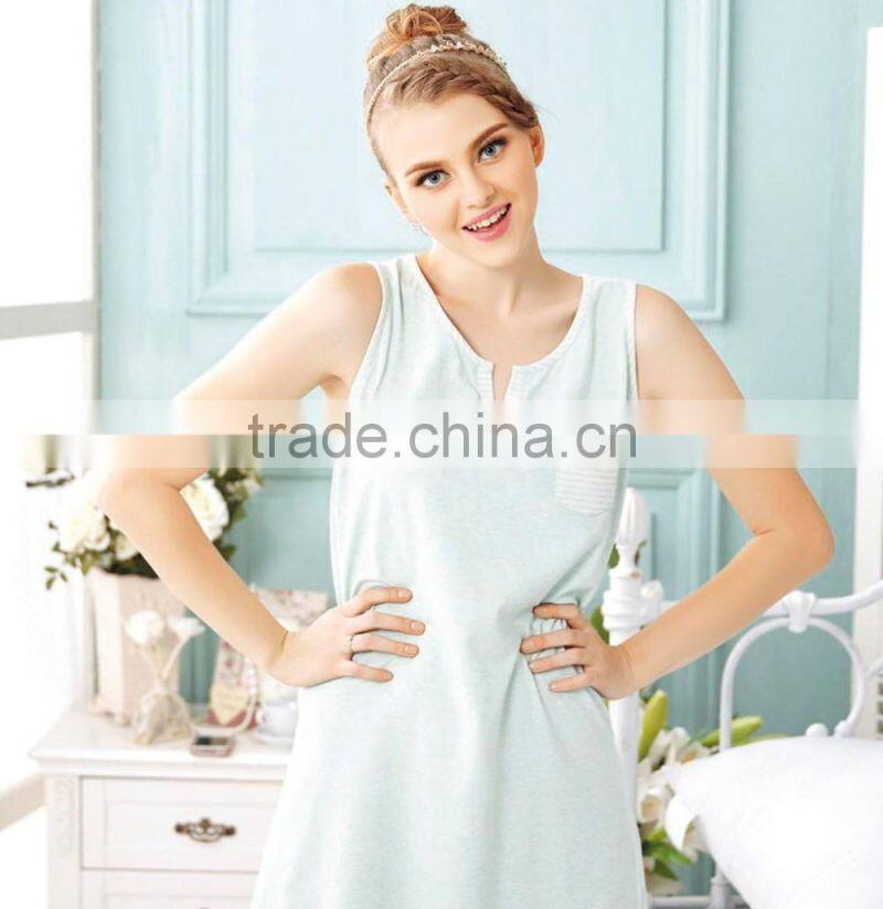 Fashion women Plain Pajama/Short Sleeved T-shirt Sleepwear/Ladies Lounge Wear