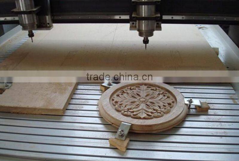 high efficiency multi-spindle wood carving cnc router machine two spindles wood cnc router
