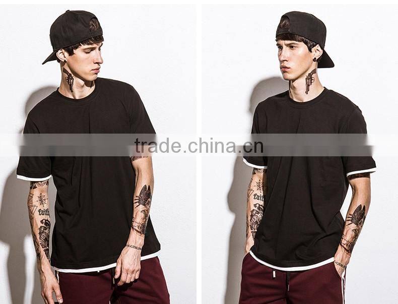 SZXX T313 Hot High Quality Deep Color Cotton O-neck T-shirt Mens