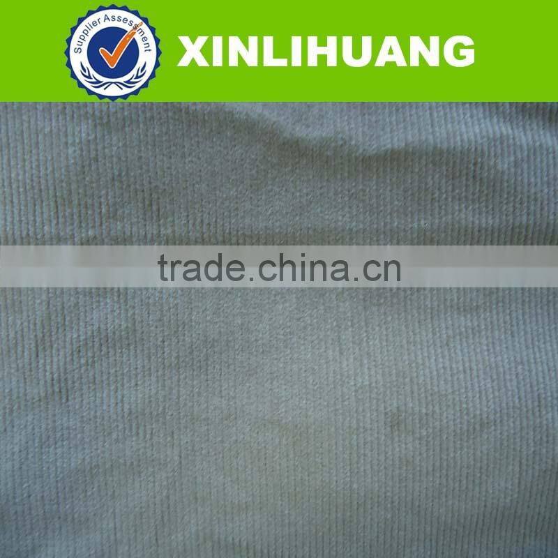 plain dyed wide wale cotton spandex stretch corduroy fabric