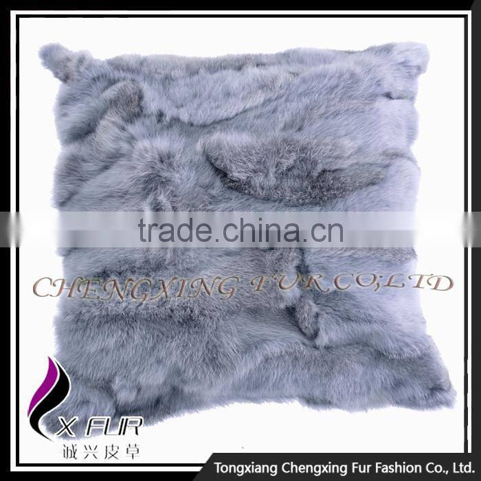 CX-D-17A Custom Genuine Rabbit Fur Decorative Pillow Cases
