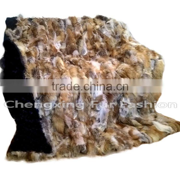 CX-D-83 Custom Made European Style Genuine Fox Fur Bedding Set Luxury