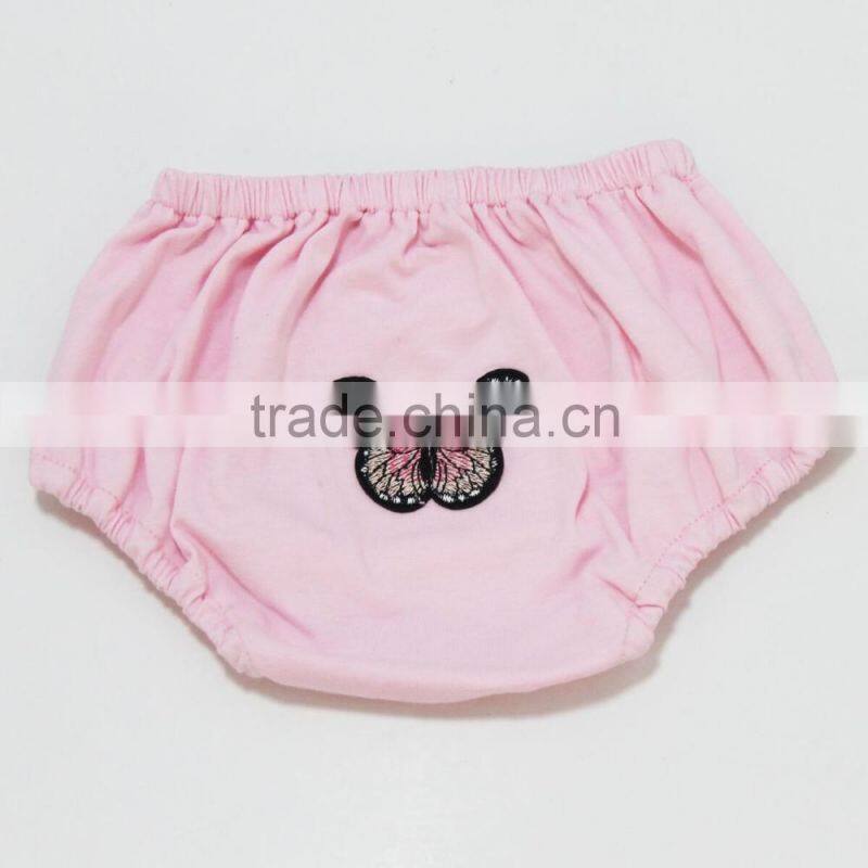 2017 New Arrival Solid Color Cute Baby Cotton Embroidery Bloomer