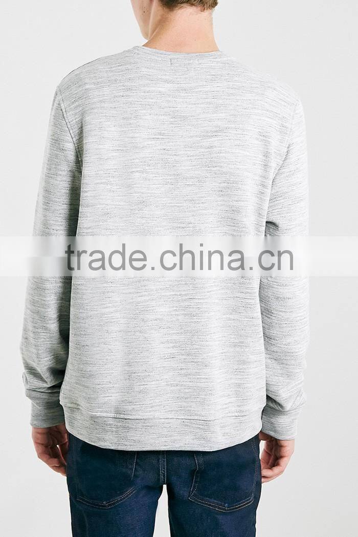 Custom cheap price high quality men grey sweatshirt blanks wholesale
