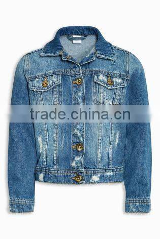 China factory kids denim jacket for girls