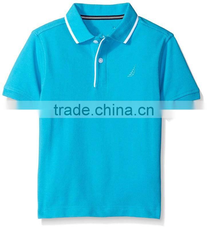 Plain cotton custom polo shirt for kids with no design