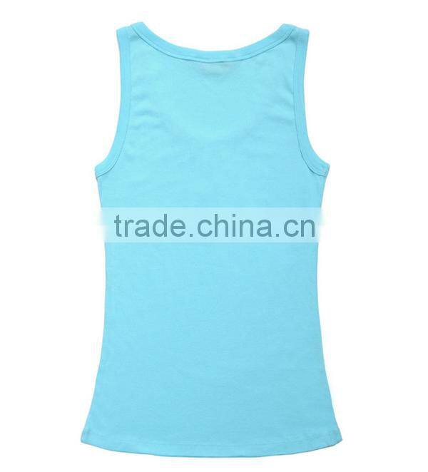 Men 100% Cotton Plain Single Undershirt Sleeveless Shirt Vest Tank Top